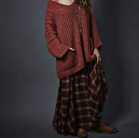 free people Dresses & Skirts - FINAL PRICE!  Free people plaid maxi dress